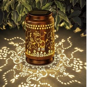 Elephant Solar Lanterns for Garden Decor:
Waterproof Hanging Metal Decorations